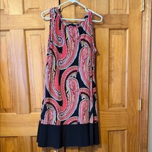 Ronni Nicole Black and Red Paisley Mini Dress